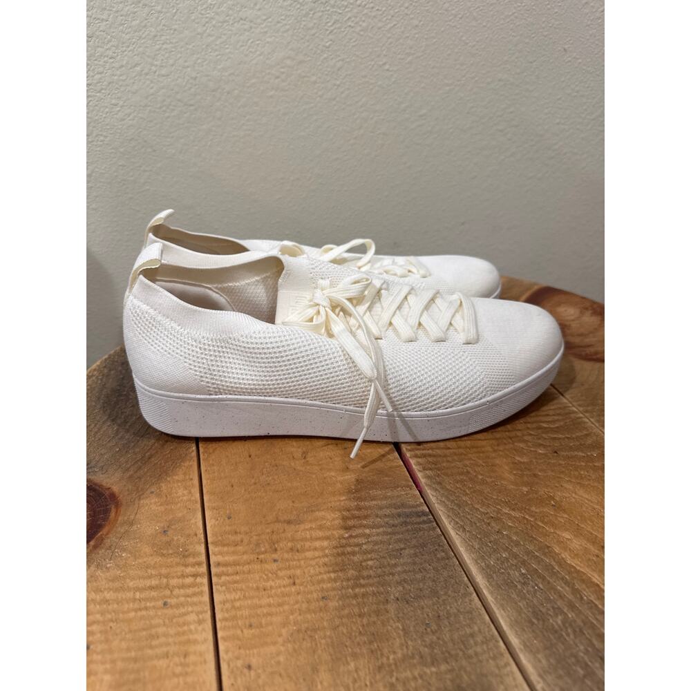 Womens FitFlop Rally e01 Multi-Knit Sneakers size 10 cream